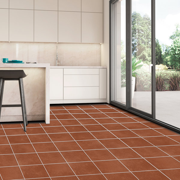 Literary License 12'' W x 12'' L Porcelain Concrete Look Singular Tile