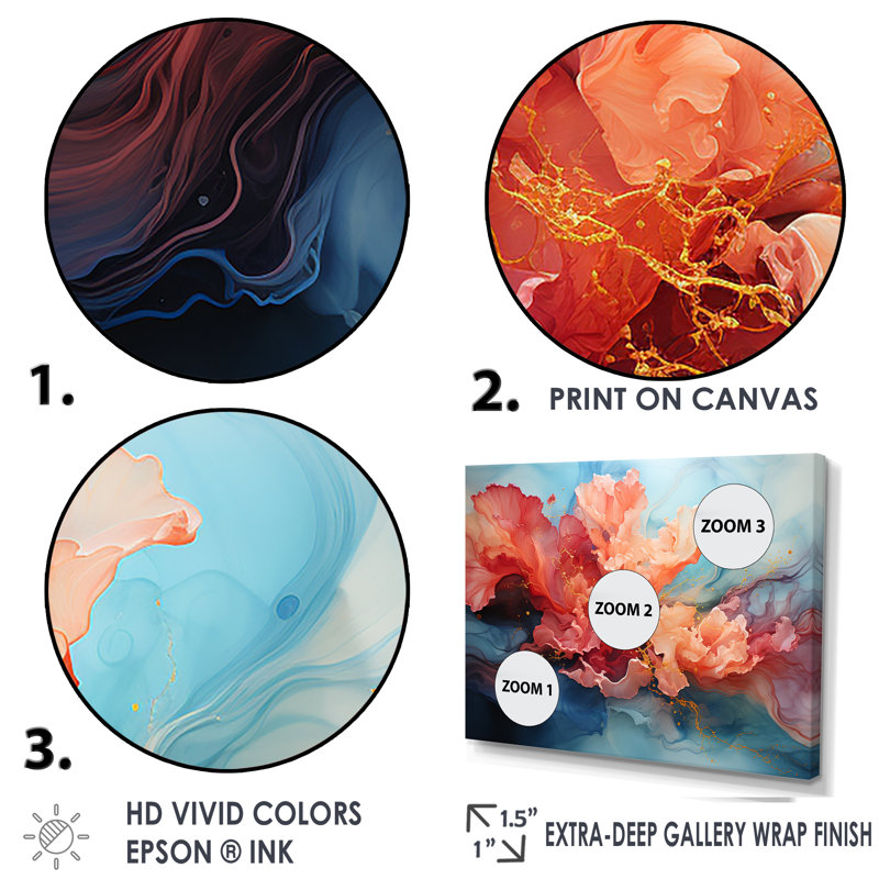 Design Art " Orange And Blue Abstract Storm "