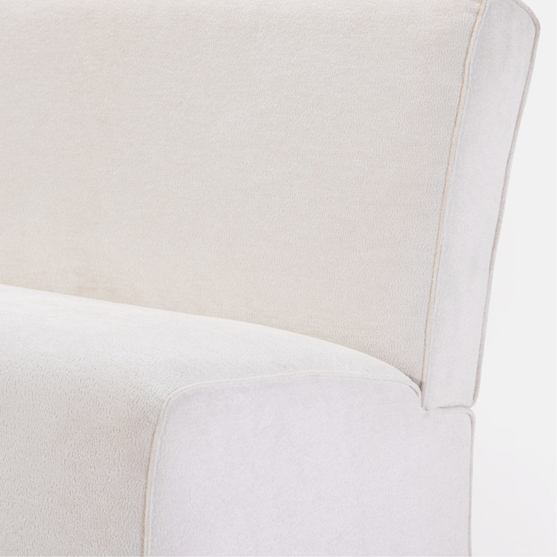 Boucle Cover Fabric Loveseat - 25D High-Density Sponge Cushion, Light Brown Legs, Modern Sofa For Living Room