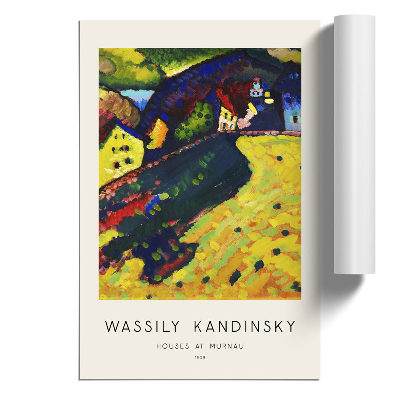 Houses at Murnau Print by Wassily Kandinsky - Frameless Print, 59cm H x 42cm W x 0.1cm D