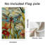Drapeau de jardin à motif floral libellule double face 12 po x 18 po