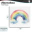Plaque murale arc-en-ciel doux avec nuages, design by Creative Studio