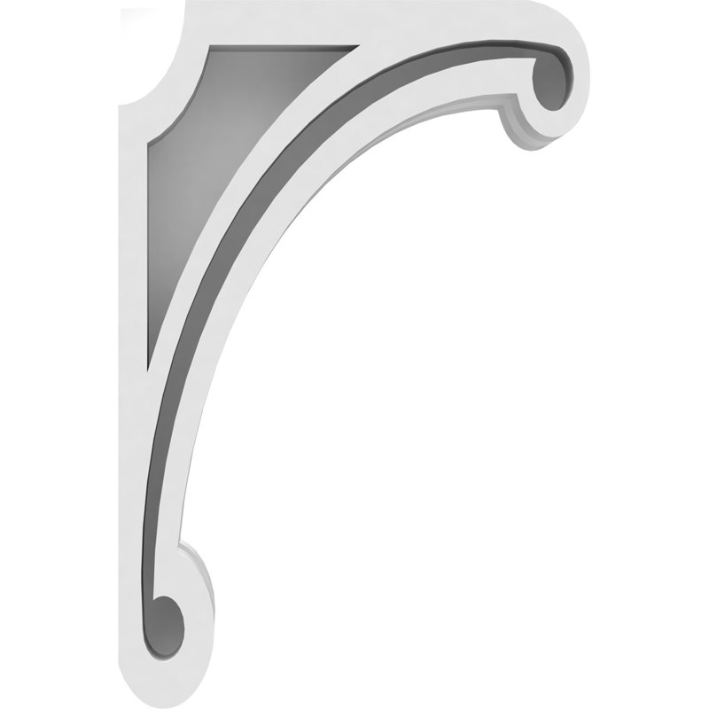 1 7/8"W X 4"D X 6"H Arch Architectural Grade PVC Corbel, 6" H x 4" W x 1.875" D
