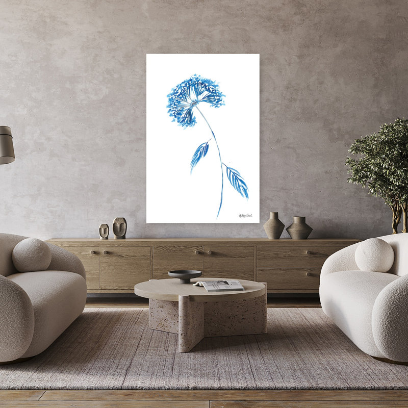 «Wishes», art floral abstrait contemporain, H 48 po x l 32 po