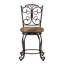 Tabouret de bar et de comptoir pivotant en métal avec siège rembourré Alcrossagh-47824034