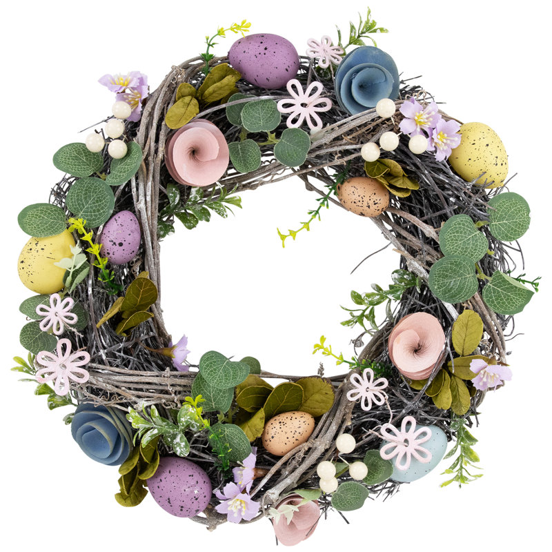 Speckled Eggs And Flowers Easter  - 13"