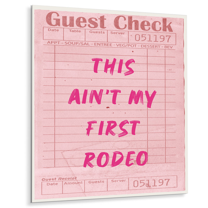 Décoration murale «This Ain pas My First Rodeo» - Cocktail, Métal métal, 44" H x 34" W