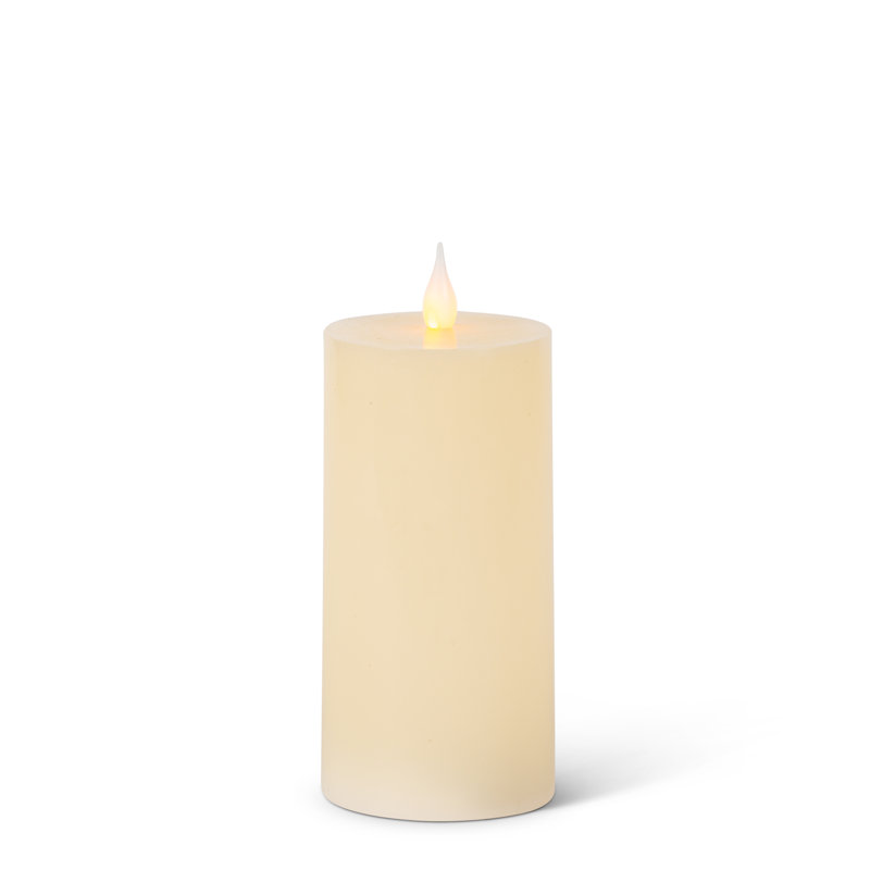 Ensemble de 2 bougies pilier à DEL Bisque Wax Bonetti, 7,2 po x 3 po, 2