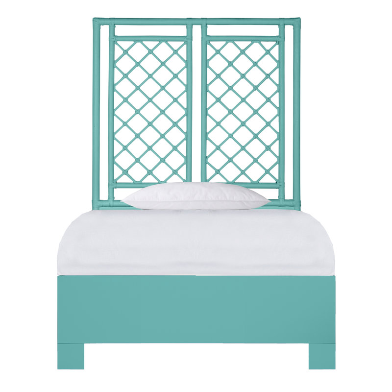 Lit standard à profil bas X & Diamond, Simple, Turquoise