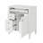 Modern Bathroom Storage Cabinet with 2 Drawers and a Tip-out Drawer