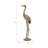Modern Crane Figurine Sculpture for Home Decor - Decorative Metal Object Statue Accent for Desks, Living Room Decoration - 16", Gold & Metallic