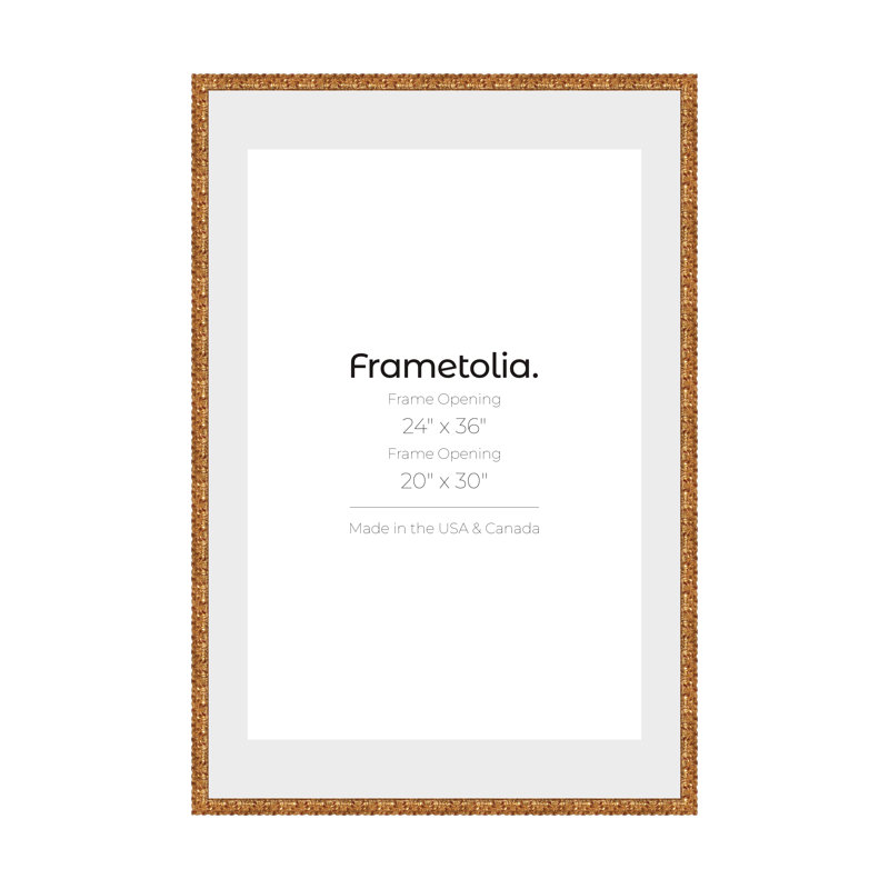 Cadre mural Frametolia Golden Age - largeur 1-1 / 2 po - large tapis, Doré, 24 po x 36 po