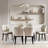 Raffertie 19.6" H PU Leather Upholstered Modern Dining Chairs With Black Metal Frame and Checker-Shaped Backerst-690409908-679365328