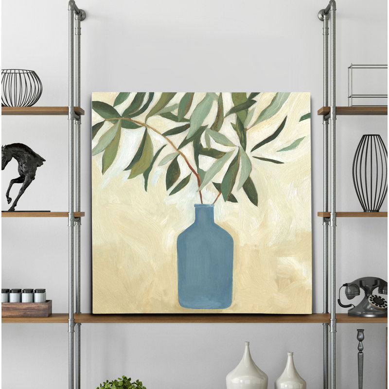 «green "still life v" , peinture, H 16 po x l 16 po x P 1,5 po, Toile tendue