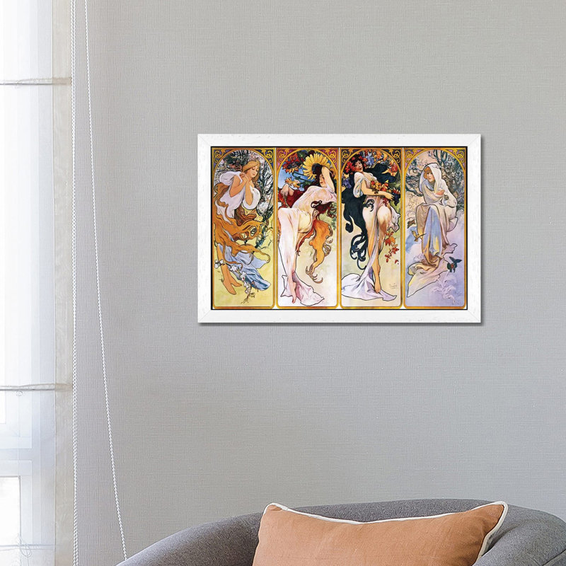 1 Piece Wall Art on Canvas, 45.72 cm H x 66.04 cm W x 3.175 cm D, White Framed