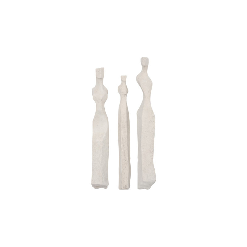 Cast Women Wall Art, Set of 3, Small, Off White
