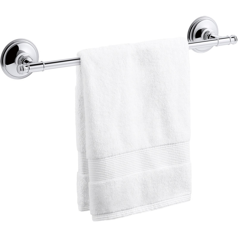 Eclectic Towel Bar, Polished Chrome, 18"W