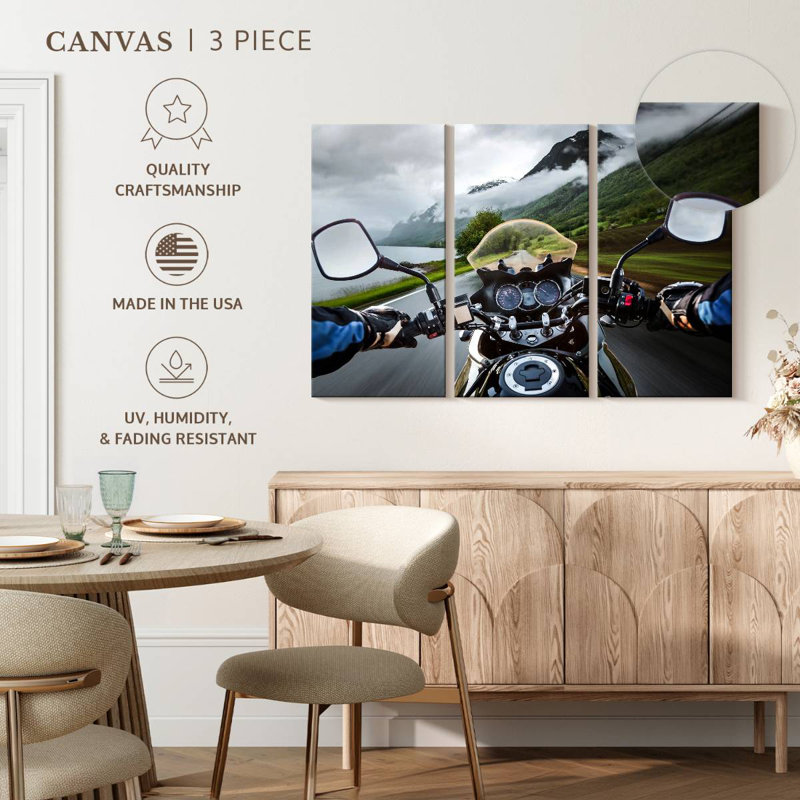 Motorcycle Ride View, 42" H x 65" W