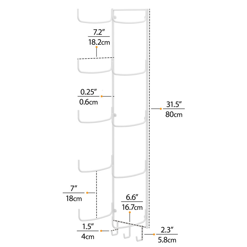 Porte-serviettes mural Boto, Blanc