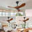 Solid Wood Ceiling Fan, Outdoor, 3 Blade, No Light, Walnut, for Patio Living Room Bedroom Porch, Remote Control, Water Resistant-1771129130-1771129128-1771129141