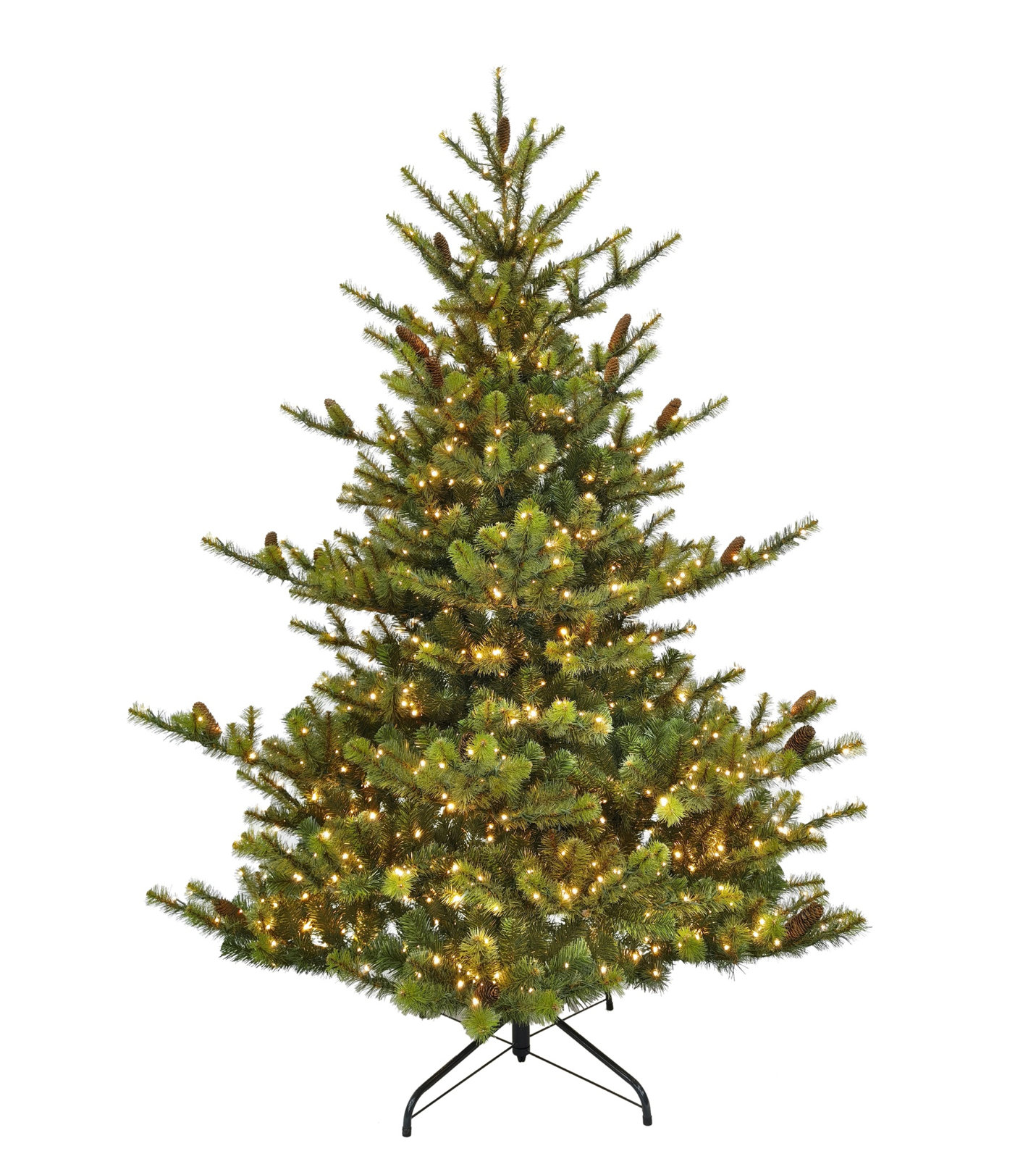 Pre-Lit Pine Christmas Tree, 7.5'