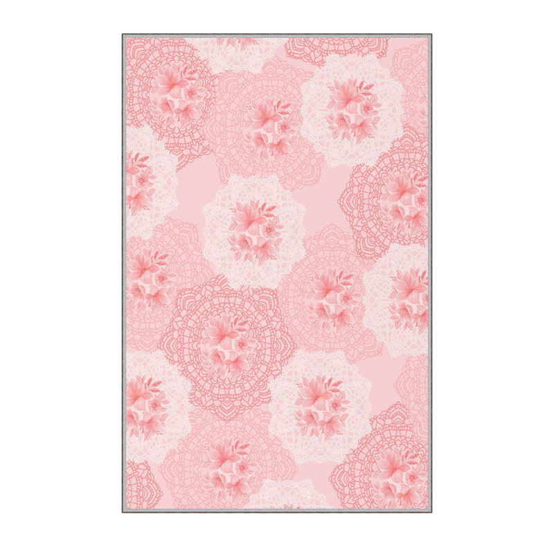 High-Quality 3D Printed Area Rug (2.6 x 4.0 ft), 100% Polyester, 0.3 in Pile Height | Antibacterial, Non-Slip PVC Felt Dot Underside | Machine Washable, Elegant Design for Living Room, Bedroom & Office