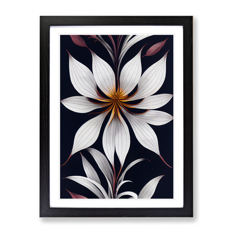 Flower From Within - Wall Art, Black Framed, 64cm H x 46cm W x 2cm D