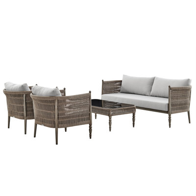 Stonecrest 5 - Person Patio Conversation Set with Cushions