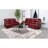 Red 2-Piece Reclining Sofa Set