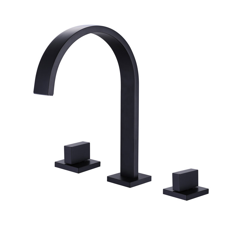 Widespread 2-handle Bathroom Faucet, Black