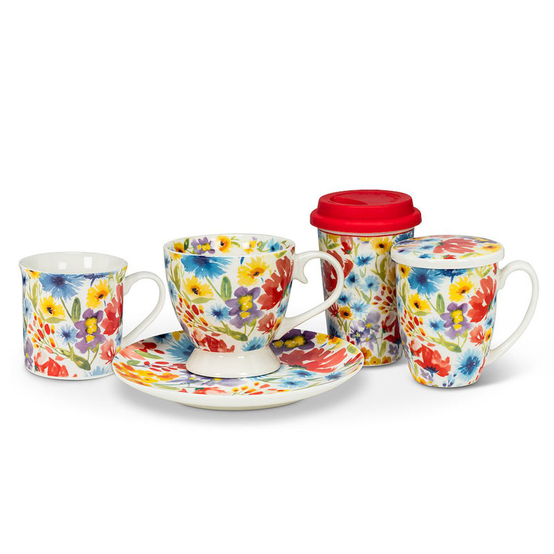 Tasse à thé Allover Flower Bone China