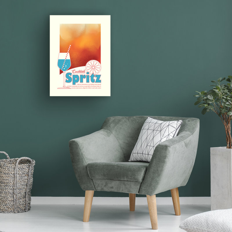 Boléro Aperol Spirz sur toile, H 32 po x l 24 po x P 2 po