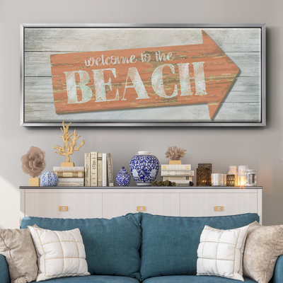 Welcome to the Beach- Framed Canvas