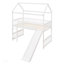 Lit mezzanine simple avec glissade et maisonnette, peu encombrant et sécuritaire pour les chambres de personnes-533666521
