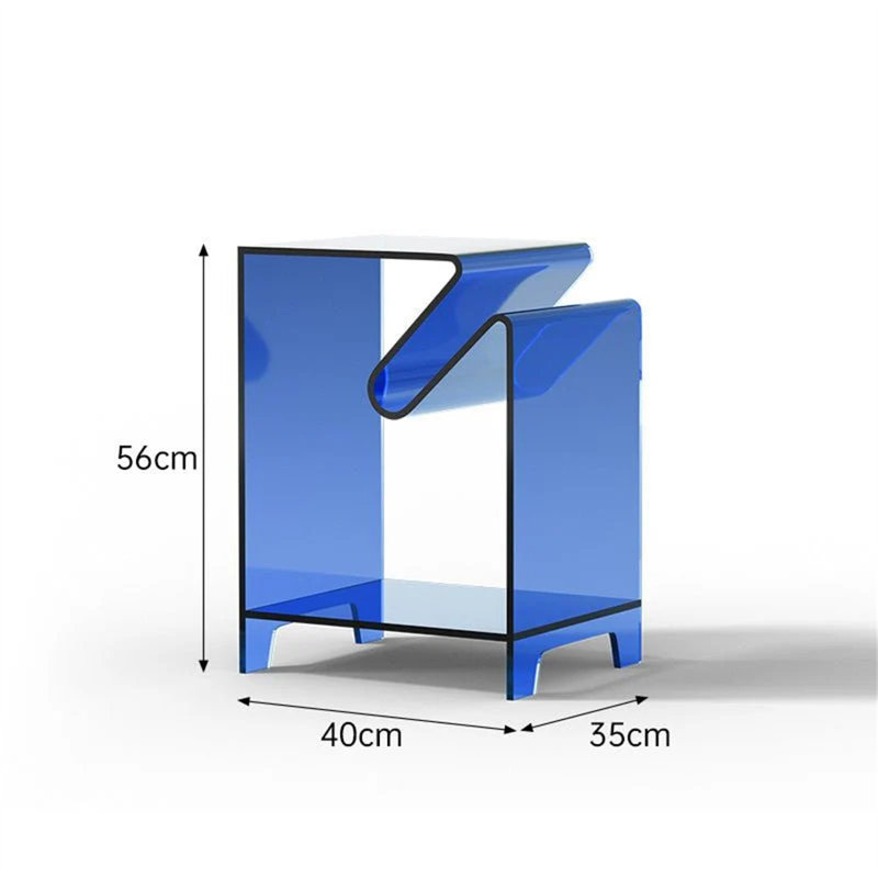 Acrylic Side Table, Anti-scratch Modern Side Table, Open Storage Cabinet, Sofa Side Snack Table, Suitable For Living Room, Bedroom