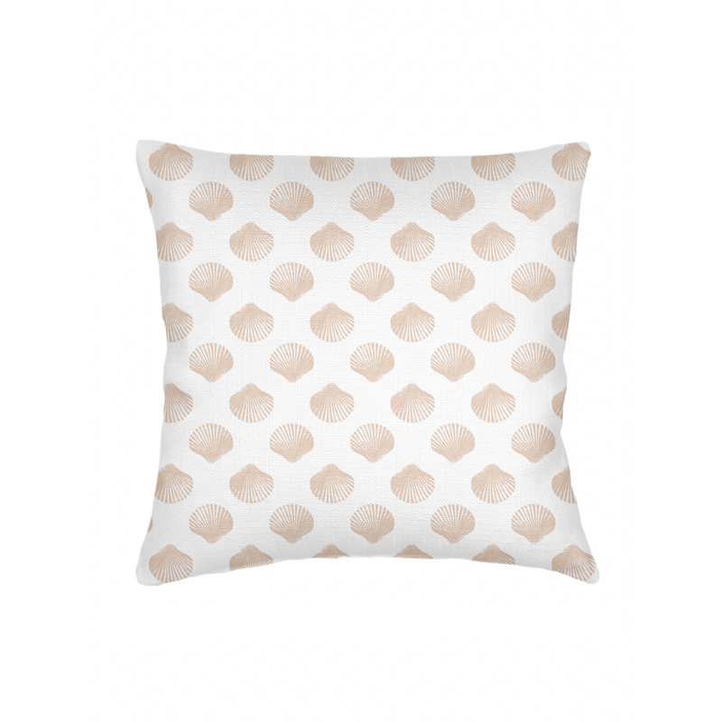 Printed Pillows Linen Euro Pillow Cover, Beige, Square 26"