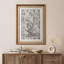 Rustic Sketch " IDEA4WALL Premium Framed Wall Art Bird In Forest Tree Duotone Sketch Nature Wilderness Illustrations Fine Art Decorative Rustic Vintage Antique For Living Room, Bedroom, Office "-91356432-91356431