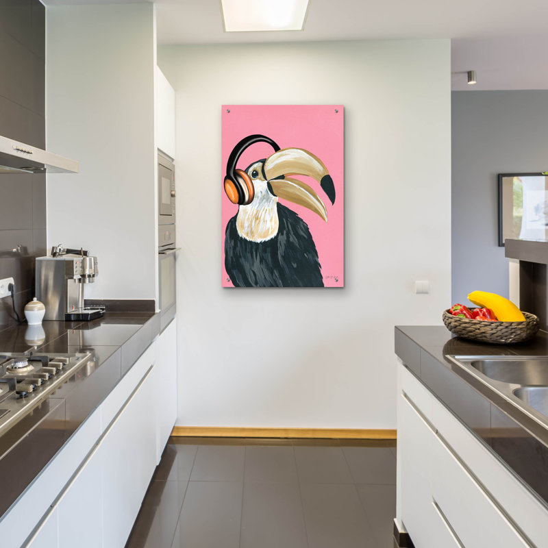 Art mural en verre Wild 1 'par Yvette St. Amant, H 36 po x l 24 po x P 0,2 po