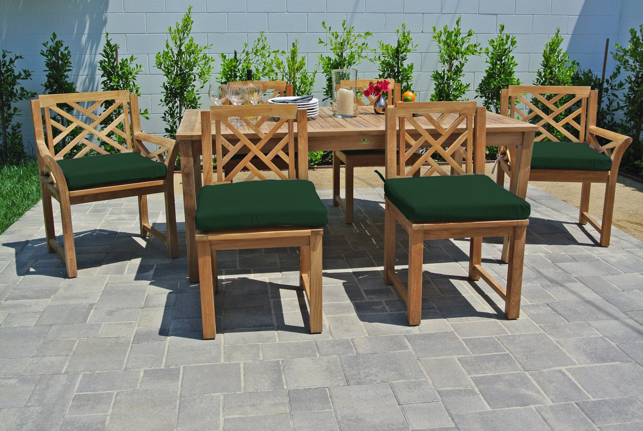 Willow Creek Designs Monterey Outdoor 7 - Piece Teak Dining Set with ...