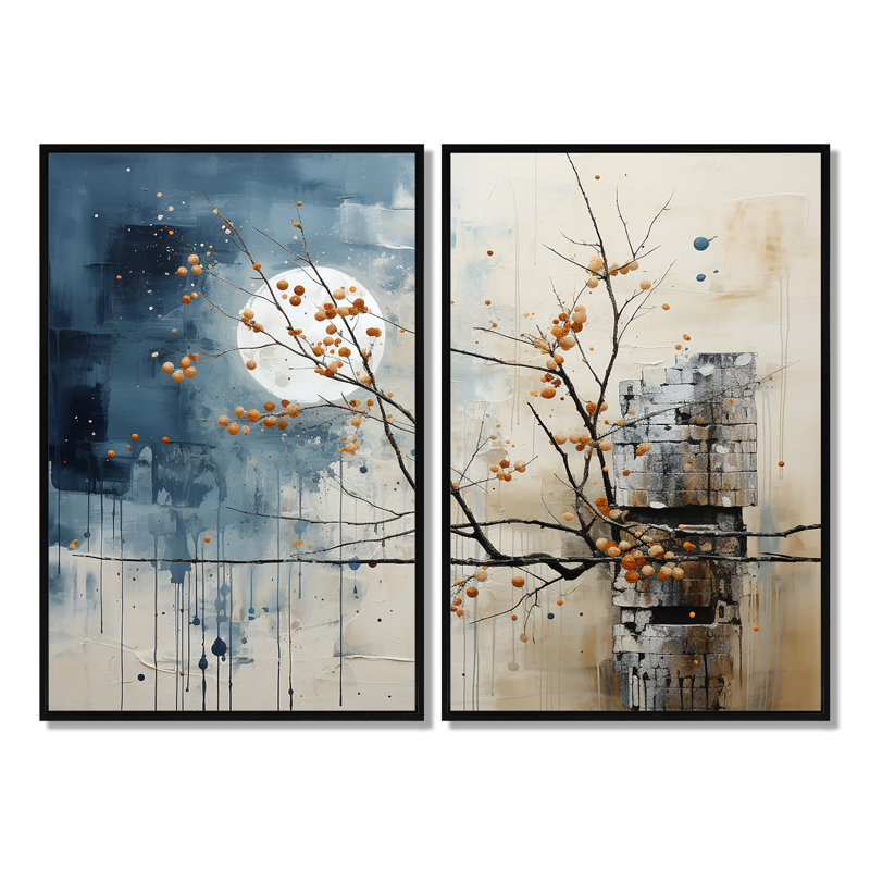 Art mural japonais serein zen minimalisme II - beige, Noir, H 36 po x l 48 po, Reproduction encadrée sans passe-partout