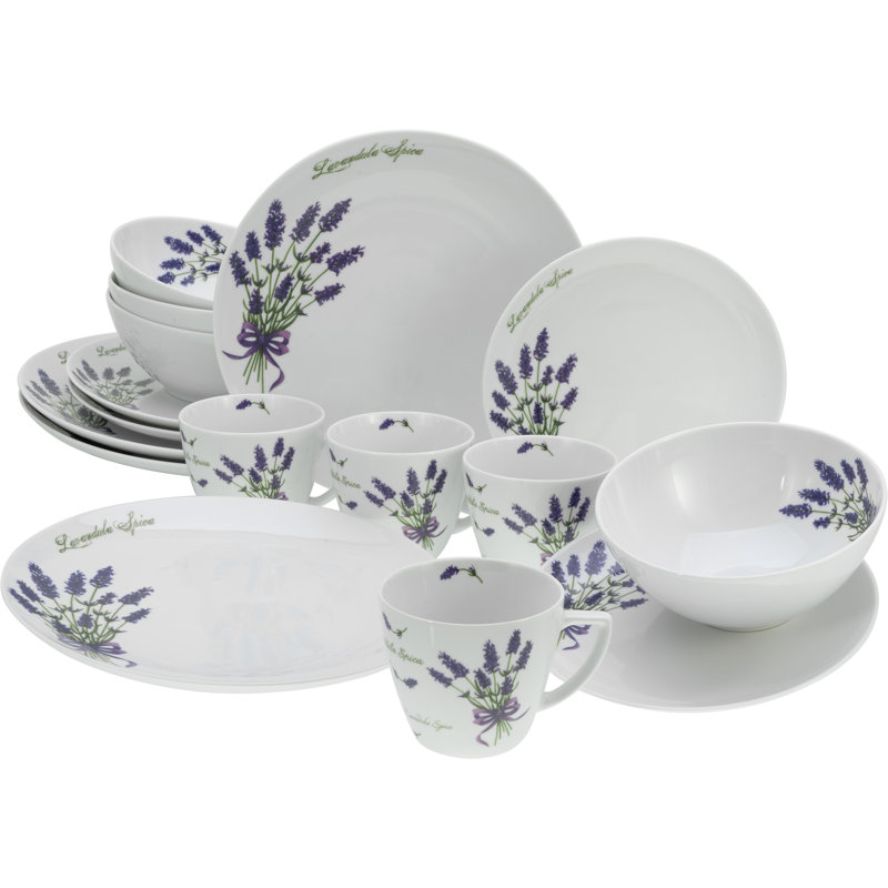 Home Piece Porcelain China Dinnerware Set - Service for 4
