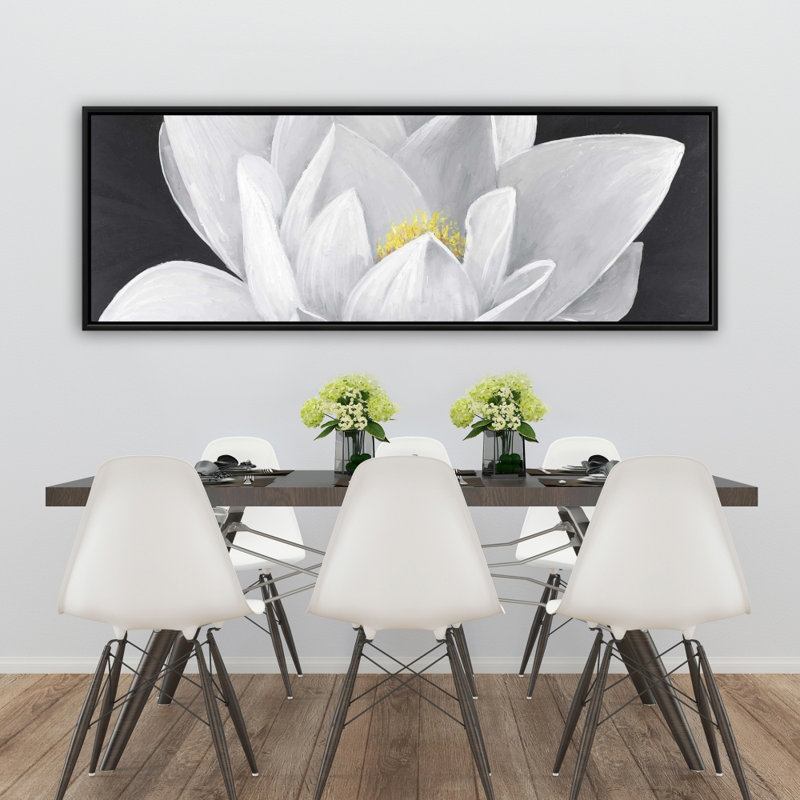 Vue aérienne d'une fleur de lotus sur toile