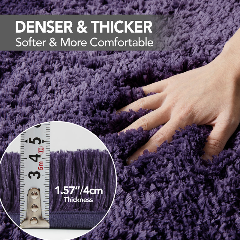 Mirrabooka Non-Slip Bath Rug, 24" W x 36" L, Purple