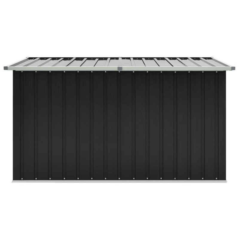 vidaXL Storage Box Anthracite Galvanized Steel, Plastic Large, Anthracite, 36.6'' H X 67.3'' W X 39'' D