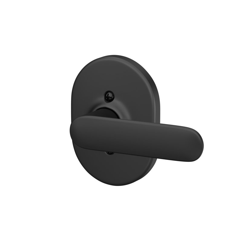 Davlin Lever With Remsen Trim Non-Turning Lock, Matte Black
