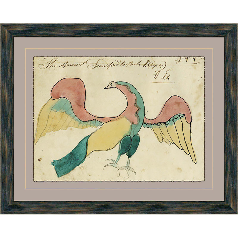 «American Eagle - Mennonite Ledger Dessin», peinture encadrée