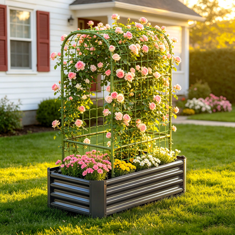 Lit de jardin surélevé, Black, 59" H x 47.3" W x 24" D