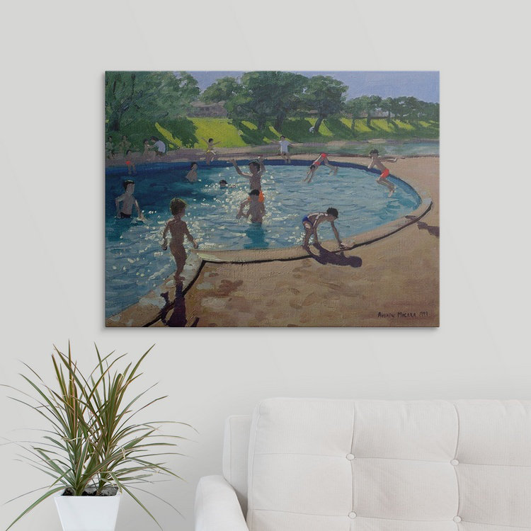 Anneisha, "Piscine" par Andrew Macara, reproduction d'art, H 12 po x l 16 po x P 1,5 po, Toile