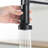 Stainless Steel Kitchen Faucet - Automatic Touchless With Pull-Down Contemporary Black And Silver Finish Smart Motion Sensor Hygienic Convenient For Sinks In Black/Silver