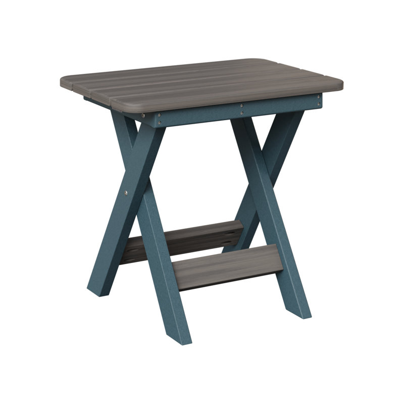 Berlin Gardens Folding End Table, Coastal Gray, Slate